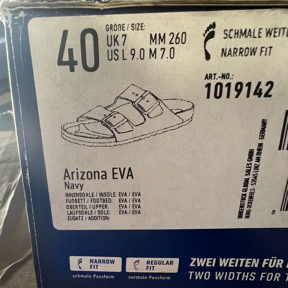 NAVY BIRKENSTOCK ARIZONA EVA SANDLES - Picture 3 of 3